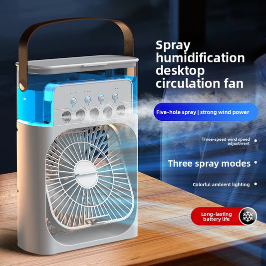 Portable USB Desk Fan with Humidifier